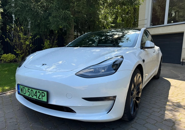 Tesla Model 3 cena 180000 przebieg: 29500, rok produkcji 2022 z Zielonka małe 277